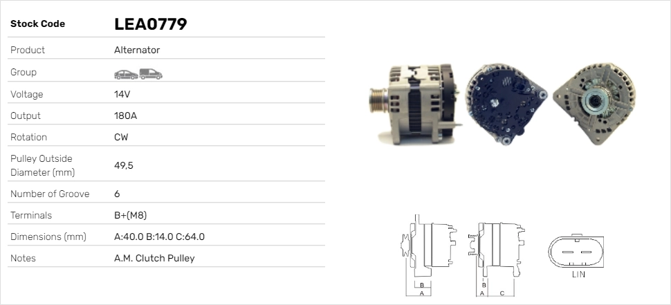 LE Part generátor - LEA0779 - TothCarparts