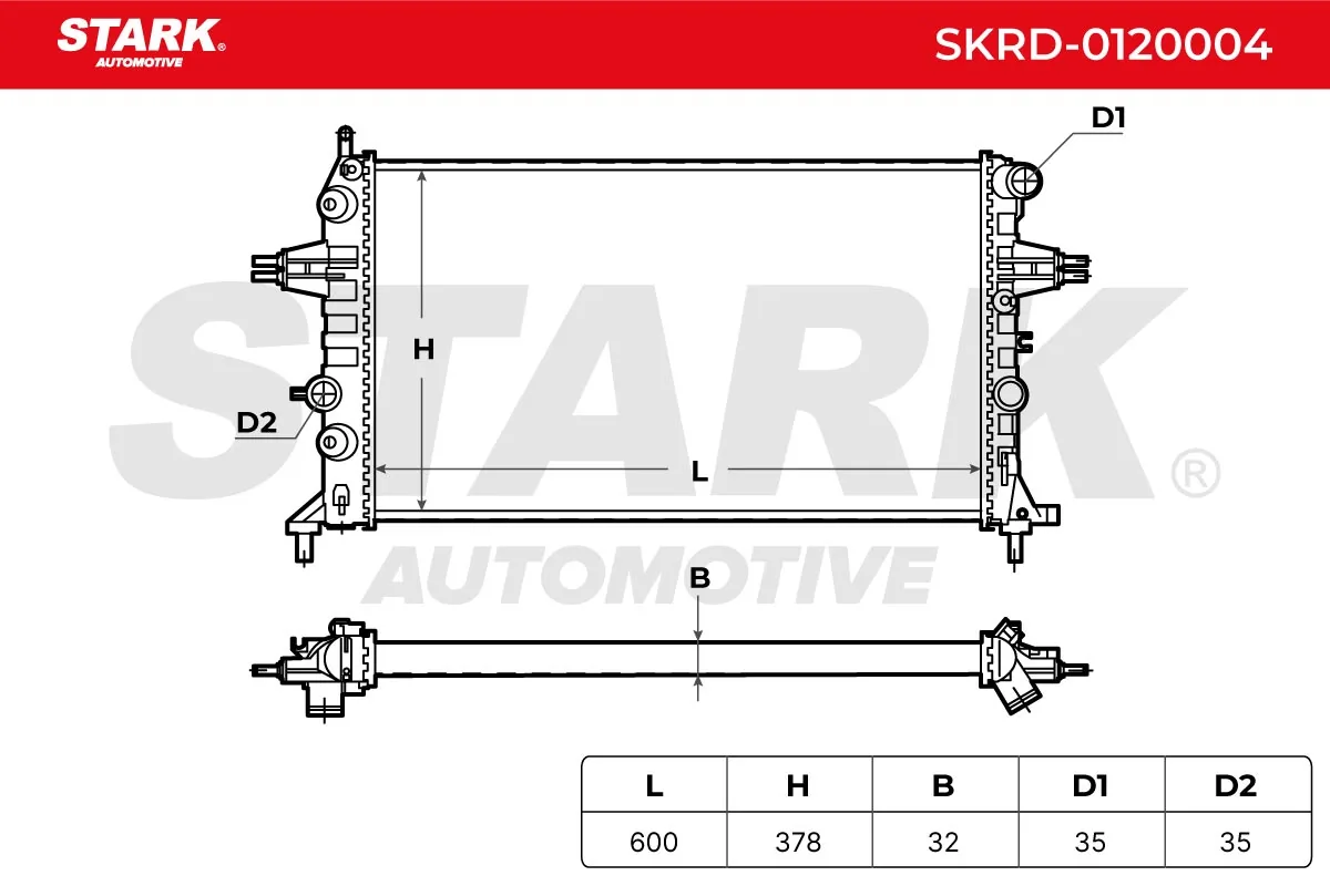 Stark hűtő, motorhűtés - SKRD-0120004 - TothCarparts