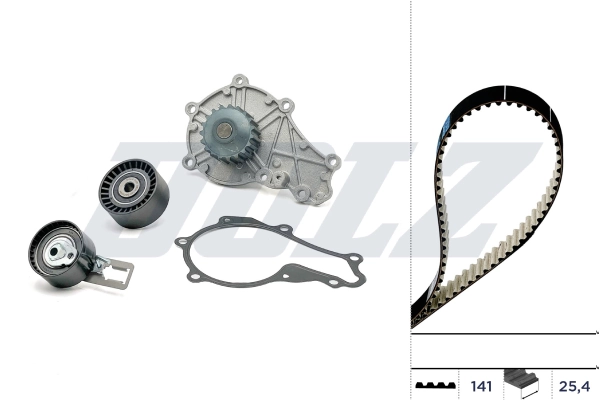 WILMINK GROUP Vízpumpa + fogasszíj készlet - WG2354967 - TothCarparts