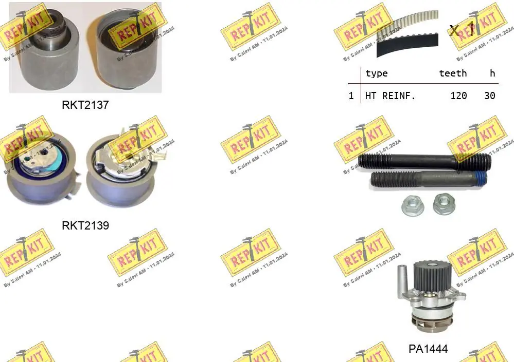 REPKIT Vízpumpa + fogasszíj készlet - RKTK0867PA4 - TothCarparts