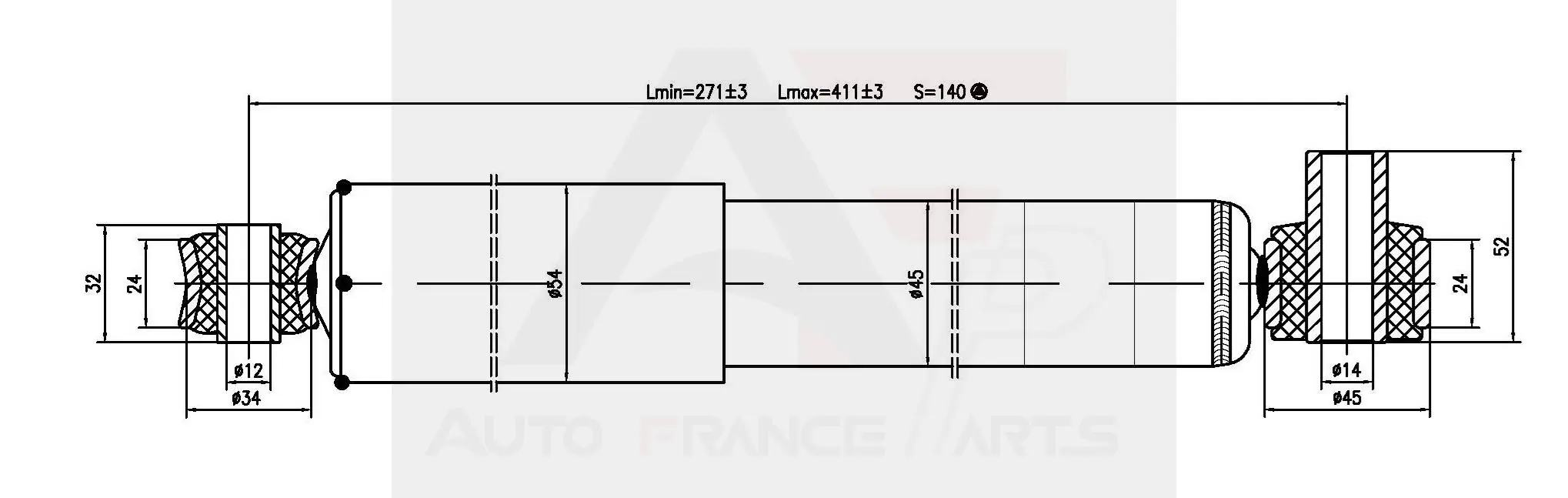 AUTO FRANCE PARTS lengéscsillapító - 15-1055C - TothCarparts