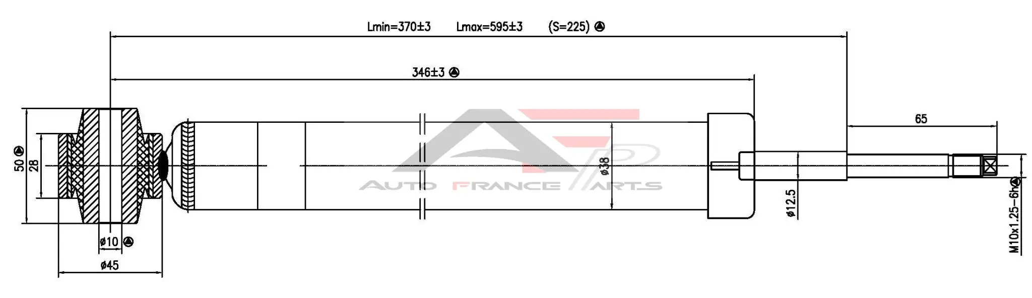AUTO FRANCE PARTS lengéscsillapító - 15-2044C - TothCarparts