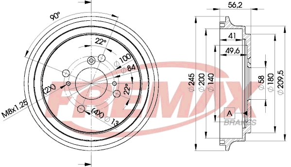 FREMAX fékdob - BD-4810 - TothCarparts