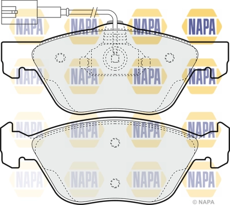 NAPA fékbetétkészlet, tárcsafék - NBP1247 - TothCarparts