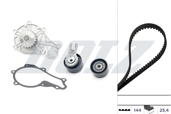 WILMINK GROUP Vízpumpa + fogasszíj készlet - WG2354913 - TothCarparts