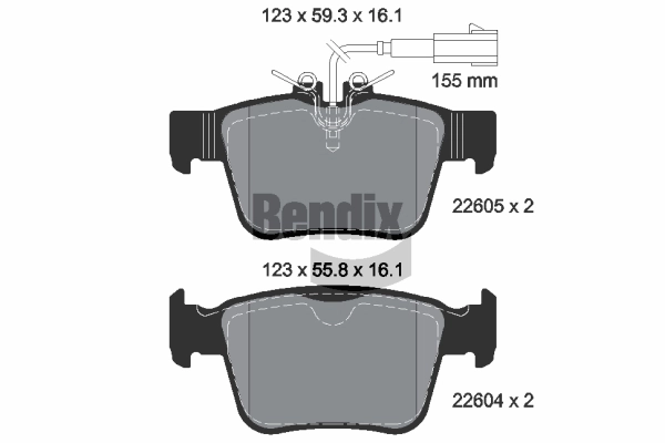 BENDIX Braking fékbetétkészlet, tárcsafék - BPD2592 - TothCarparts