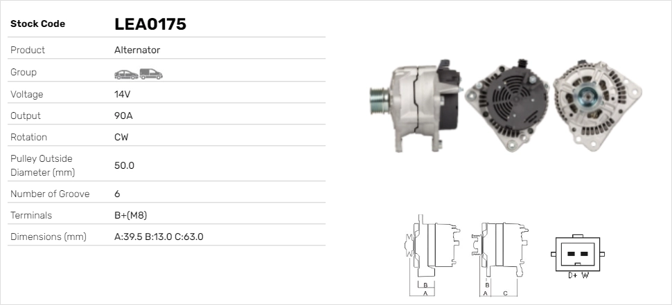LE Part generátor - LEA0175 - TothCarparts