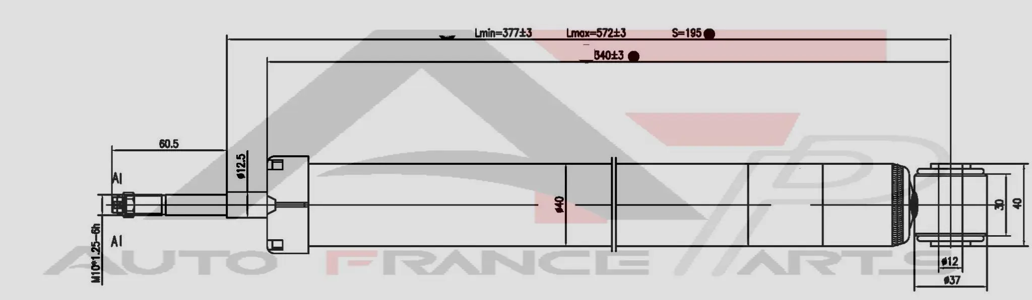 AUTO FRANCE PARTS lengéscsillapító - 15-2005C - TothCarparts