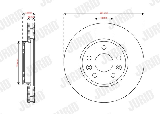 JURID féktárcsa - 563425JC - TothCarparts