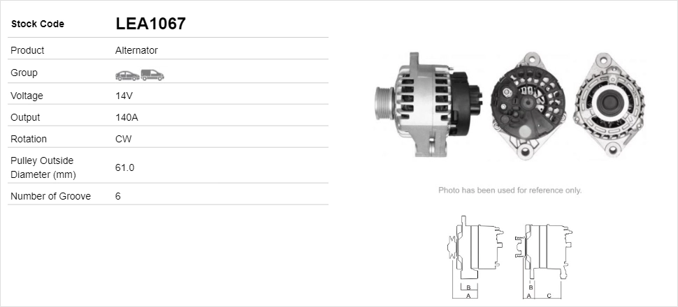 LE Part generátor - LEA1067 - TothCarparts