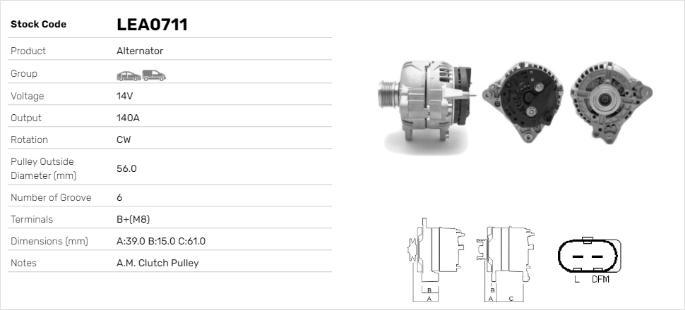 LE Part generátor - LEA0711 - TothCarparts