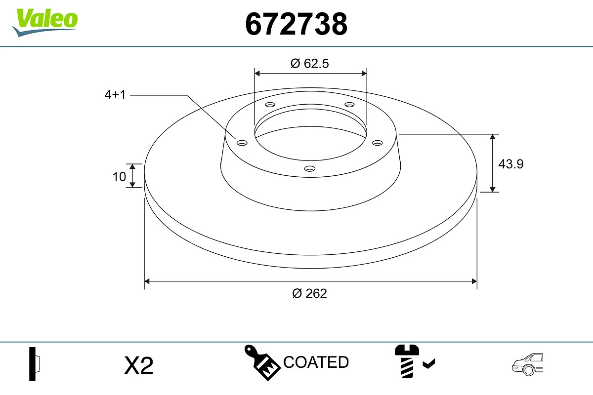 VALEO féktárcsa - 672738 - TothCarparts