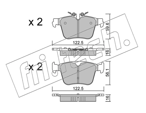 fri.tech. fékbetétkészlet, tárcsafék - 1329.0 - TothCarparts