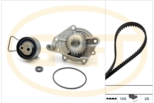 GGT Vízpumpa + fogasszíj készlet - KPA20297 - TothCarparts