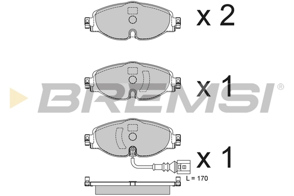 BREMSI fékbetétkészlet, tárcsafék - BP3782CE - TothCarparts