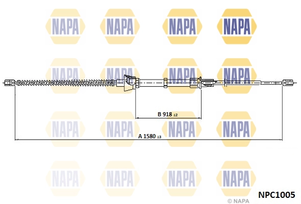 NAPA huzal, rögzítőfék - NPC1005 - TothCarparts
