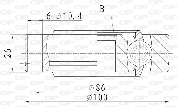 OPEN PARTS csuklókészlet, hajtótengely - CVJ5868.20 - TothCarparts
