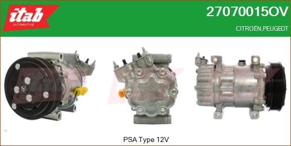 ITAB AUTOMOTIVE kompresszor, klíma - 27070015OV - TothCarparts