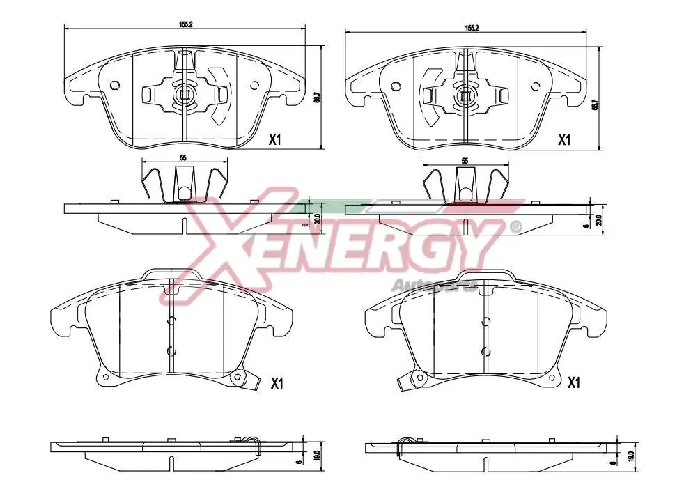 AP XENERGY fékbetétkészlet, tárcsafék - X41453 - TothCarparts