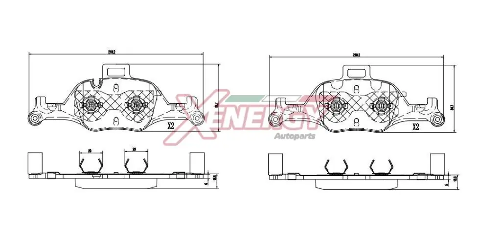 AP XENERGY fékbetétkészlet, tárcsafék - X41443 - TothCarparts