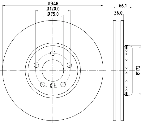 PAGID féktárcsa - 65151HC - TothCarparts