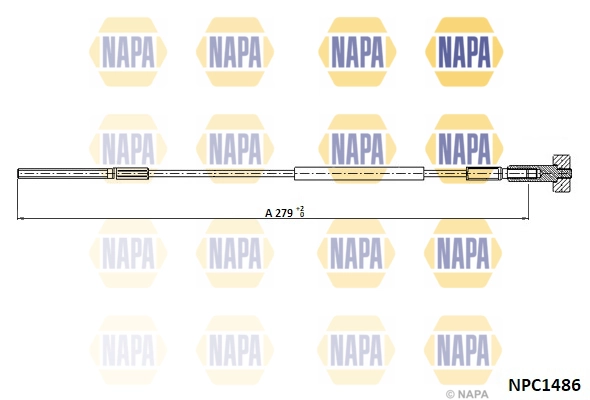 NAPA huzal, rögzítőfék - NPC1486 - TothCarparts