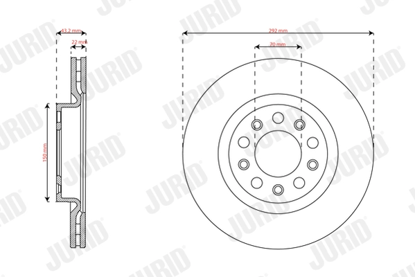 JURID féktárcsa - 563730JC - TothCarparts