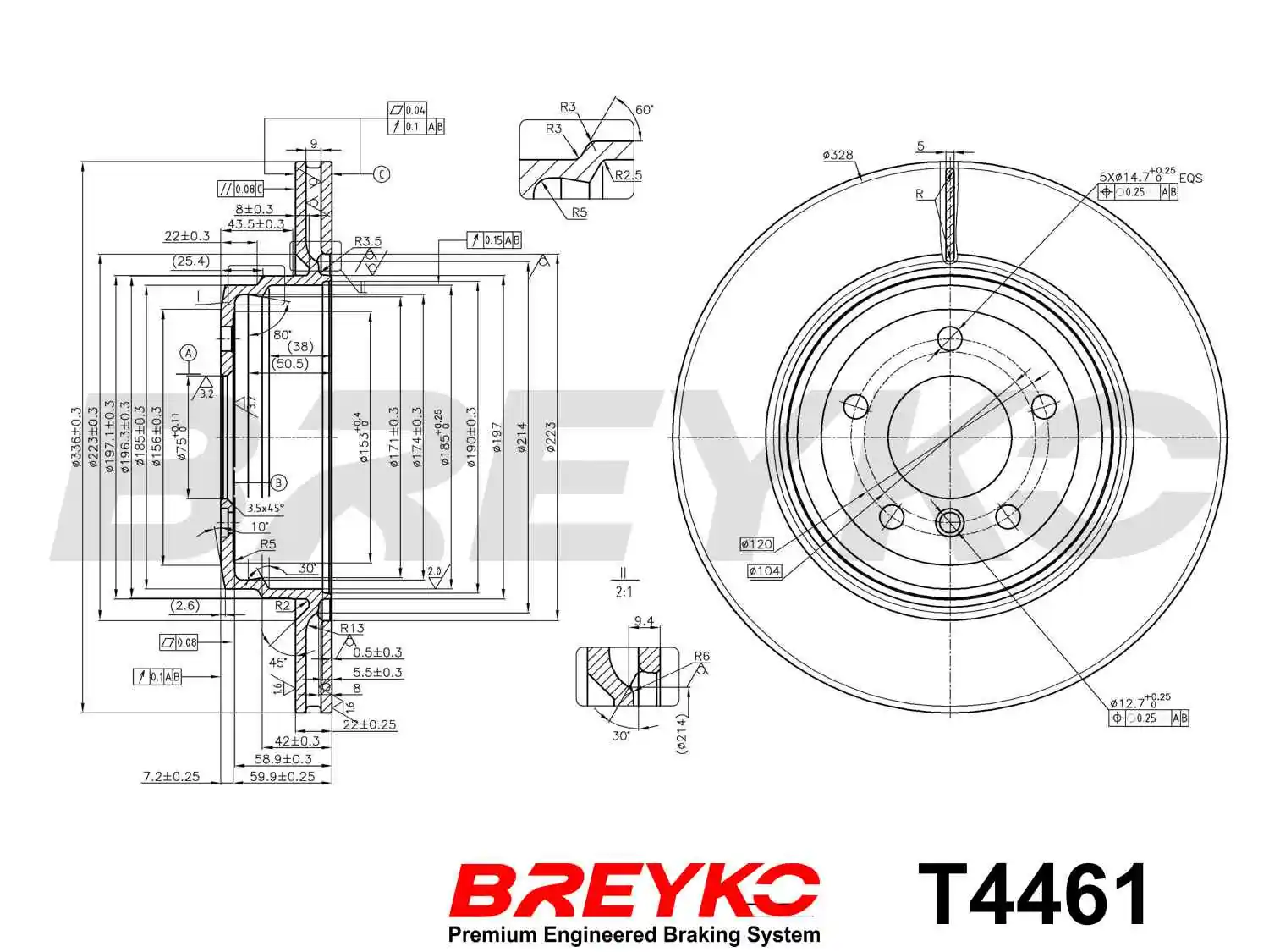 DAVID VASCO féktárcsa - T4461 - TothCarparts