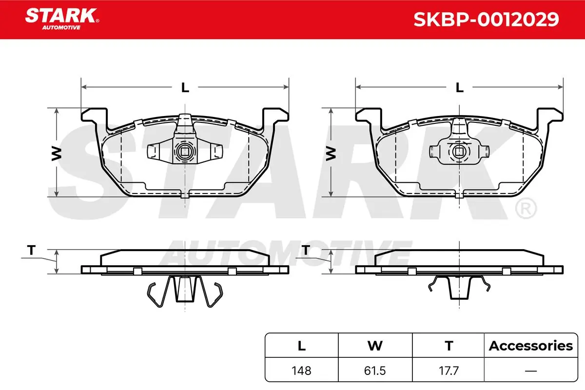 Stark fékbetétkészlet, tárcsafék - SKBP-0012029 - TothCarparts