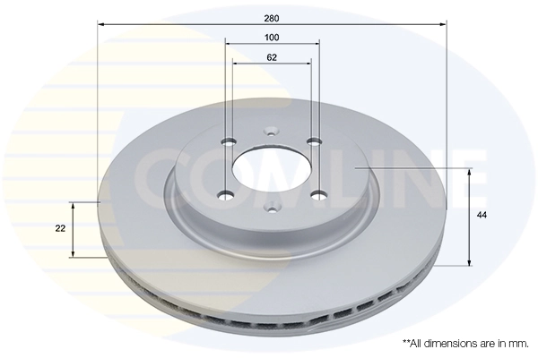 COMLINE féktárcsa - ADC5319V - TothCarparts