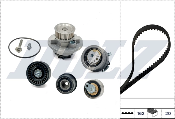 WILMINK GROUP Vízpumpa + fogasszíj készlet - WG2355007 - TothCarparts