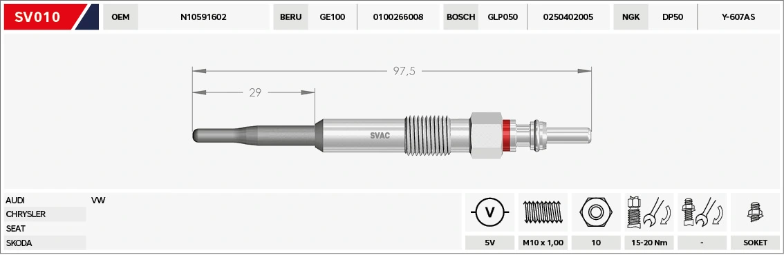 mobilverde izzítógyertya - 50607189 - TothCarparts