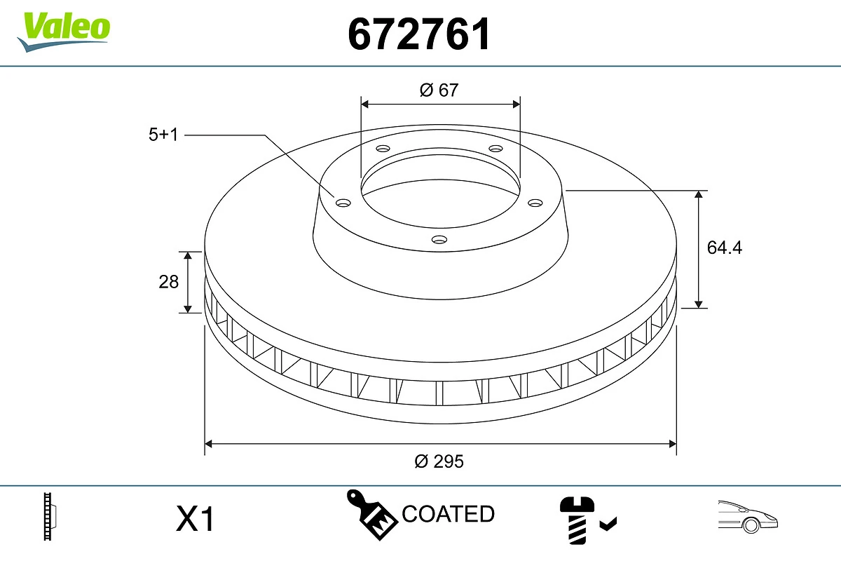 VALEO féktárcsa - 672761 - TothCarparts