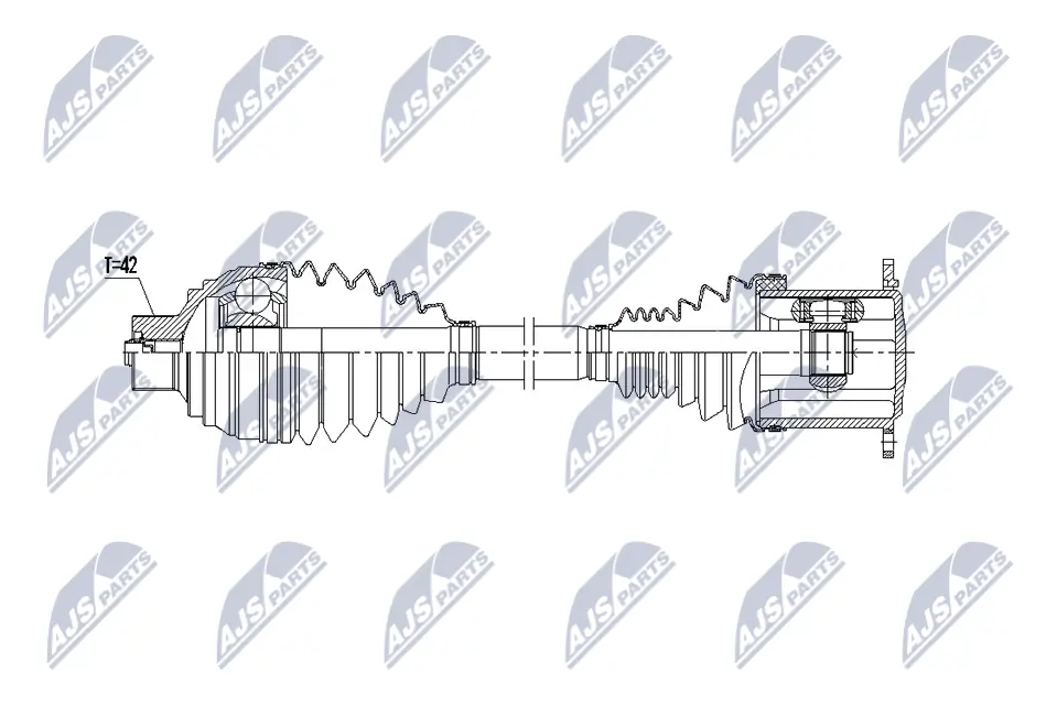 NTY hajtótengely - NPW-AU-086 - TothCarparts
