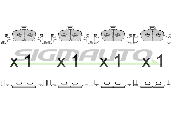 SIGMAUTO fékbetétkészlet, tárcsafék - SPB719CE - TothCarparts