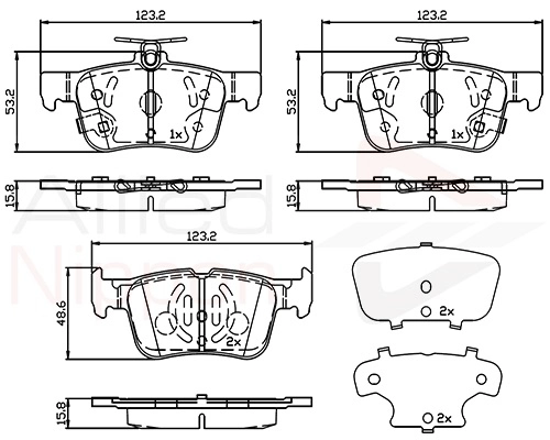 ALLIED NIPPON fékbetétkészlet, tárcsafék - ADB32243 - TothCarparts