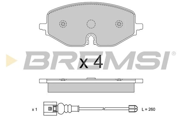 BREMSI fékbetétkészlet, tárcsafék - BP3987 - TothCarparts