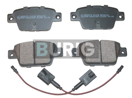 Burig fékbetétkészlet, tárcsafék - B020617 - TothCarparts