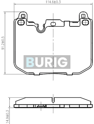 Burig fékbetétkészlet, tárcsafék - B020663 - TothCarparts