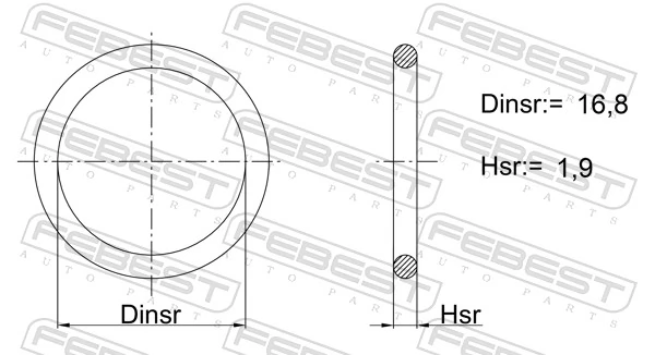 FEBEST Szimering, szervoszivattyú - 23400-038 - TothCarparts