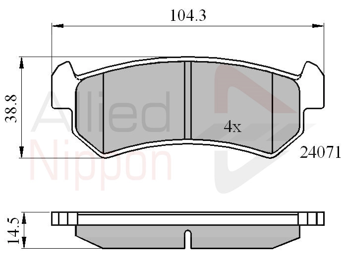 ALLIED NIPPON fékbetétkészlet, tárcsafék - ADB01191 - TothCarparts