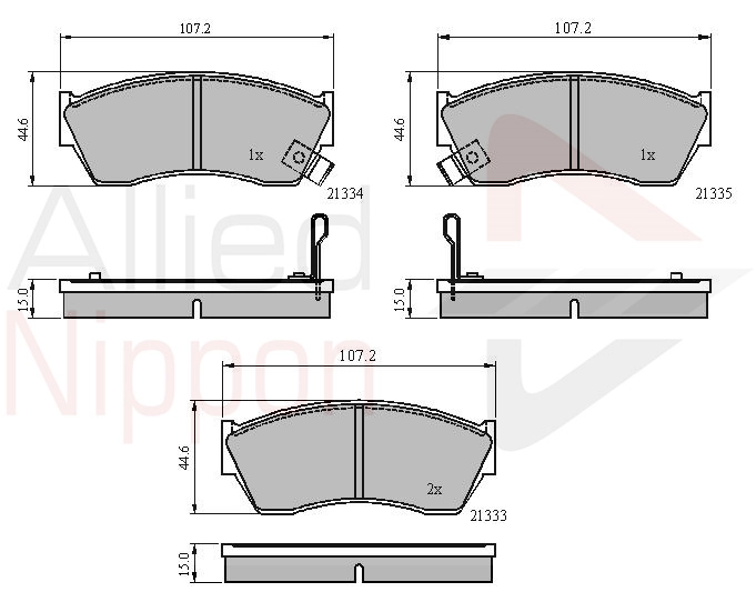 ALLIED NIPPON fékbetétkészlet, tárcsafék - ADB3518 - TothCarparts
