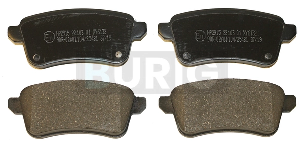 Burig fékbetétkészlet, tárcsafék - B020398 - TothCarparts