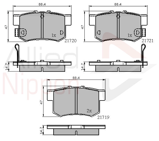 ALLIED NIPPON fékbetétkészlet, tárcsafék - ADB3445 - TothCarparts