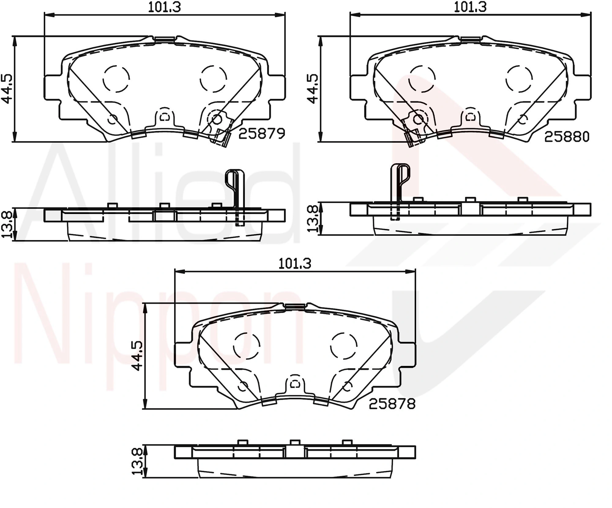 ALLIED NIPPON fékbetétkészlet, tárcsafék - ADB32248 - TothCarparts