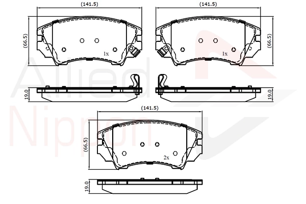 ALLIED NIPPON fékbetétkészlet, tárcsafék - ADB31680 - TothCarparts