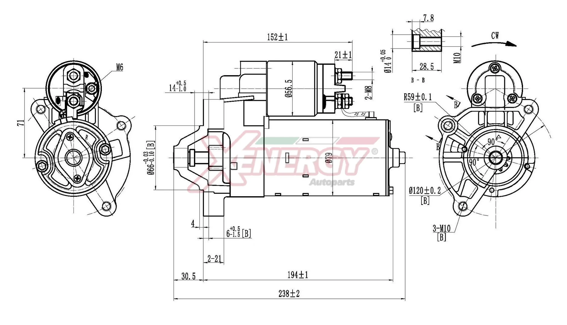 AP XENERGY önindító - XST10415AD - TothCarparts