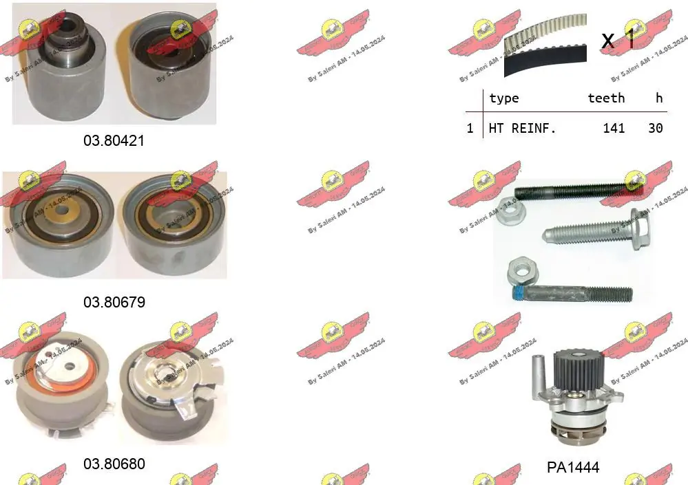 AUTOKIT Vízpumpa + fogasszíj készlet - 04.5118PA2 - TothCarparts