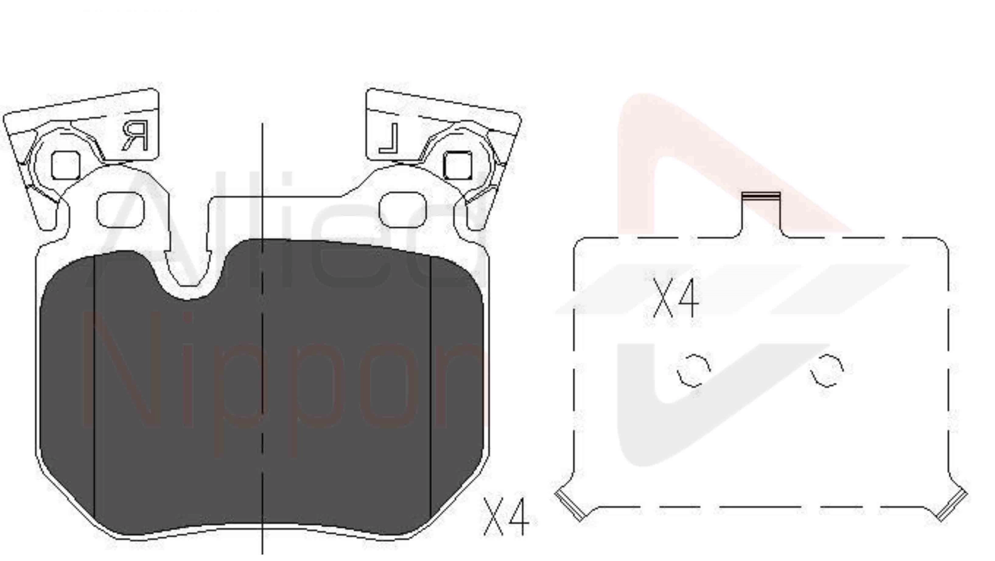 ALLIED NIPPON fékbetétkészlet, tárcsafék - ADB06023 - TothCarparts
