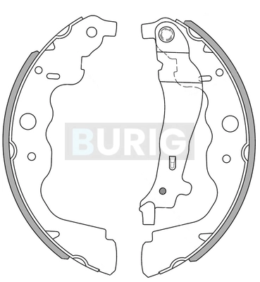 Burig fékpofakészlet - B050022 - TothCarparts